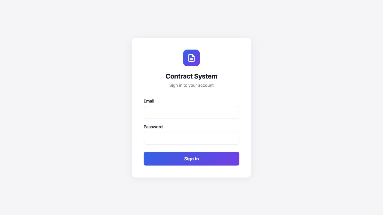 Contract system sign-in