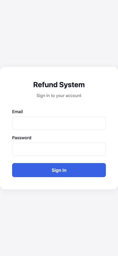 Refund system mobile sign-in